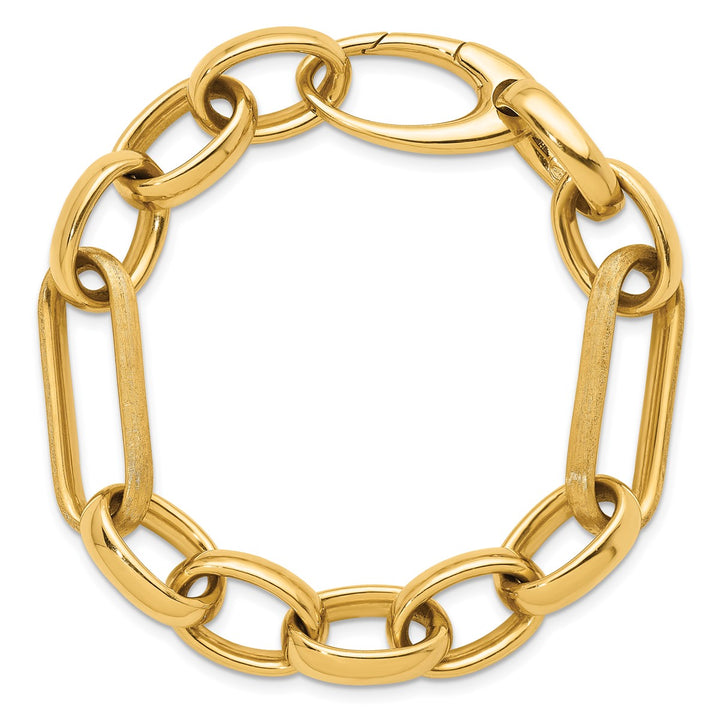 Gold 12.2mm Fancy Bracelet, 7.75"