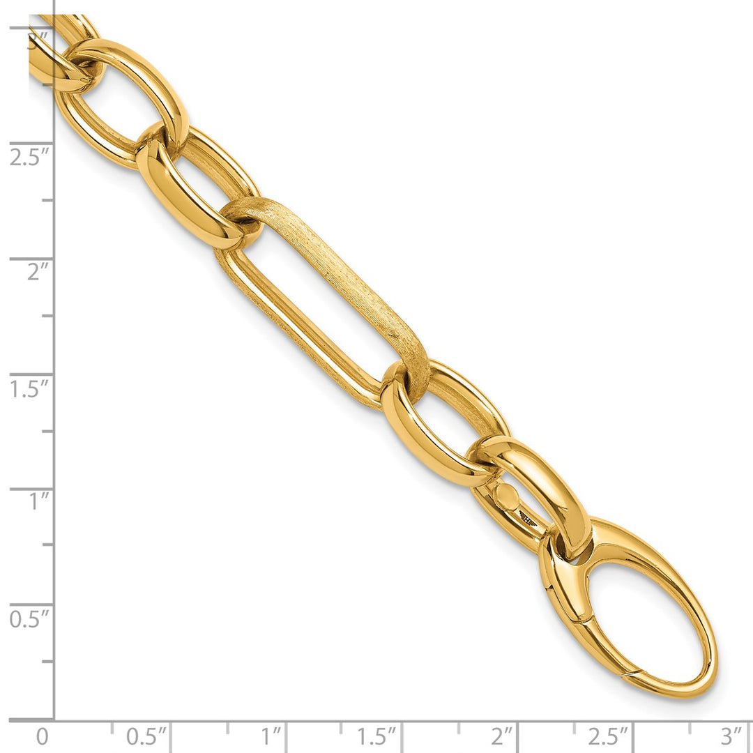 Gold 12.2mm Fancy Bracelet, 7.75