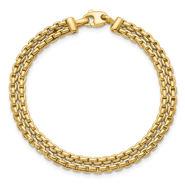 Gold 7mm Cable Bracelet, 7.25"