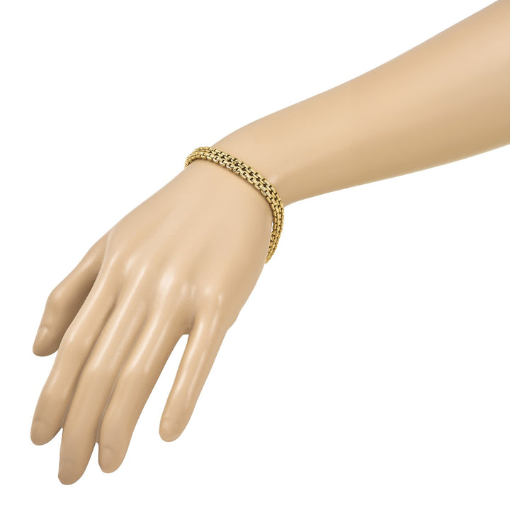 Gold 7mm Cable Bracelet, 7.25"