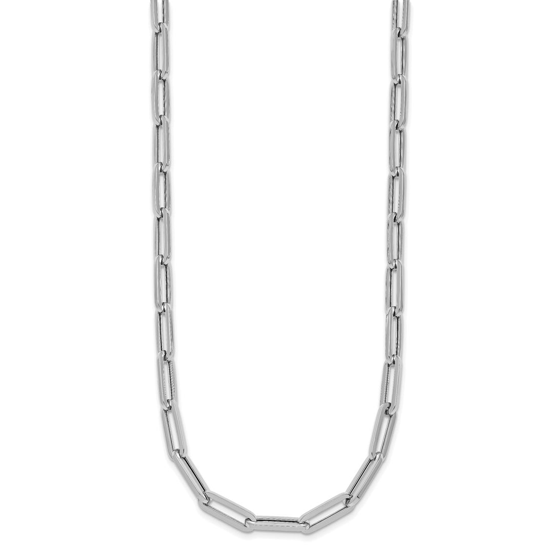 Gold 5.3mm Paperclip Necklace, 16