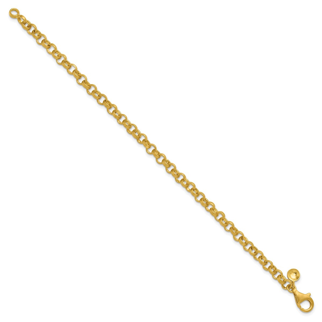 Gold 4.8mm Rolo Bracelet, 8