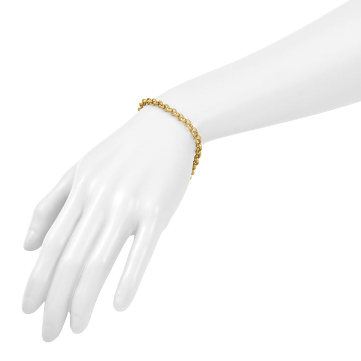 Gold 4.8mm Rolo Bracelet, 8"