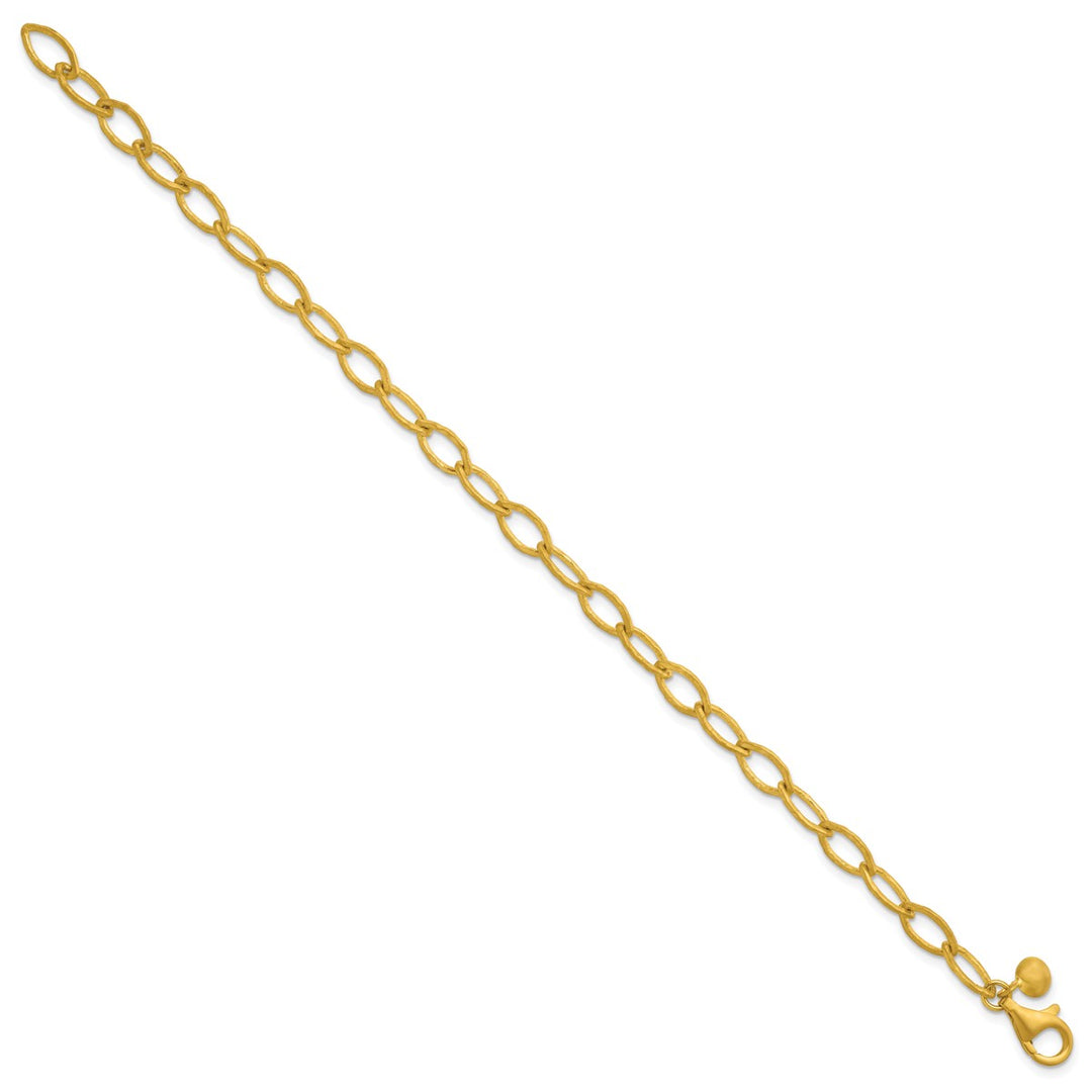 Gold 6mm Link, Other Bracelet, 7.5
