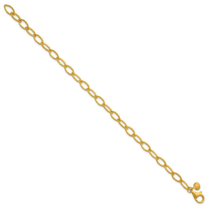 Gold 6mm Link, Other Bracelet, 7.5"