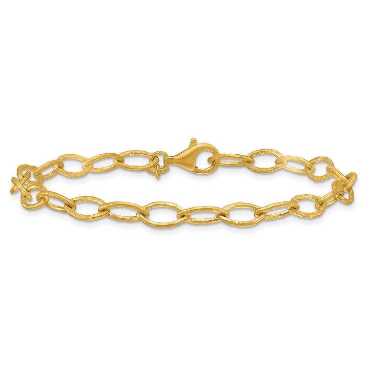 Gold 6mm Link, Other Bracelet, 7.5"