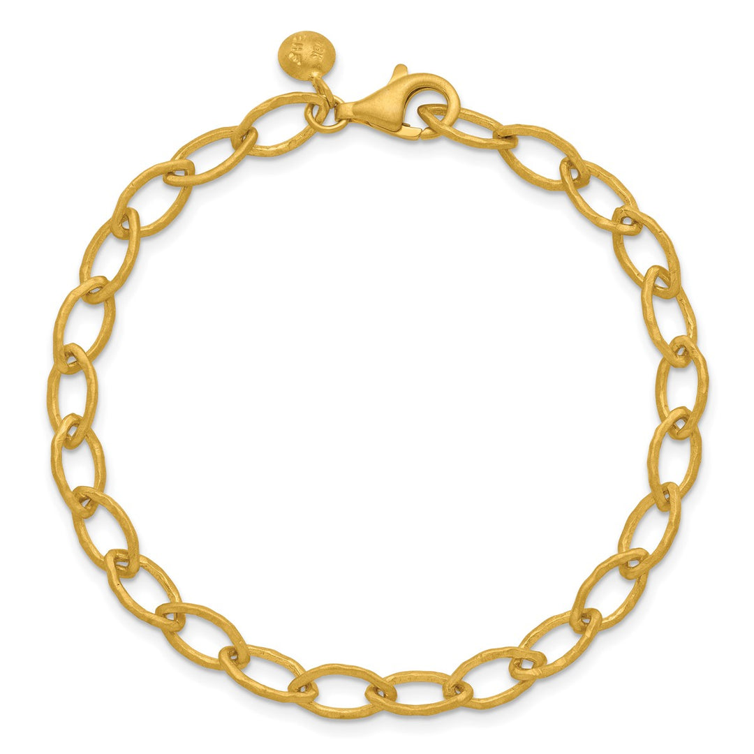 Gold 6mm Link, Other Bracelet, 7.5