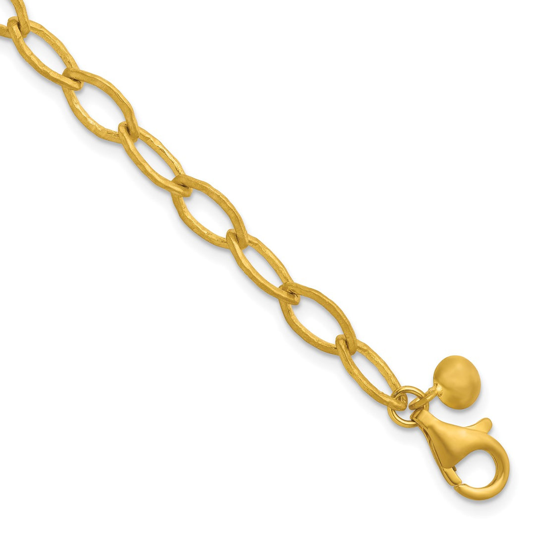 Gold 6mm Link, Other Bracelet, 7.5"