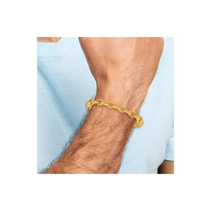 Gold 8mm Cable Necklace, 8"