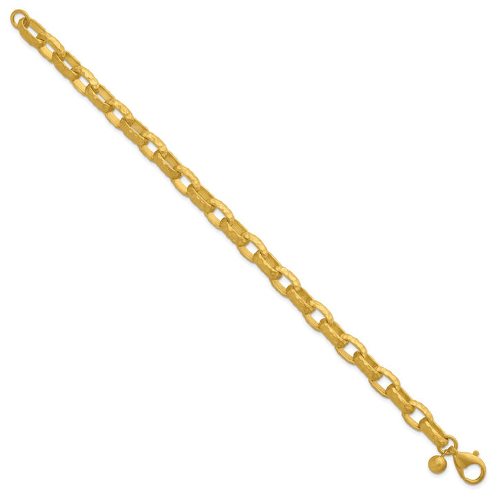 Gold 8mm Cable Necklace, 8"