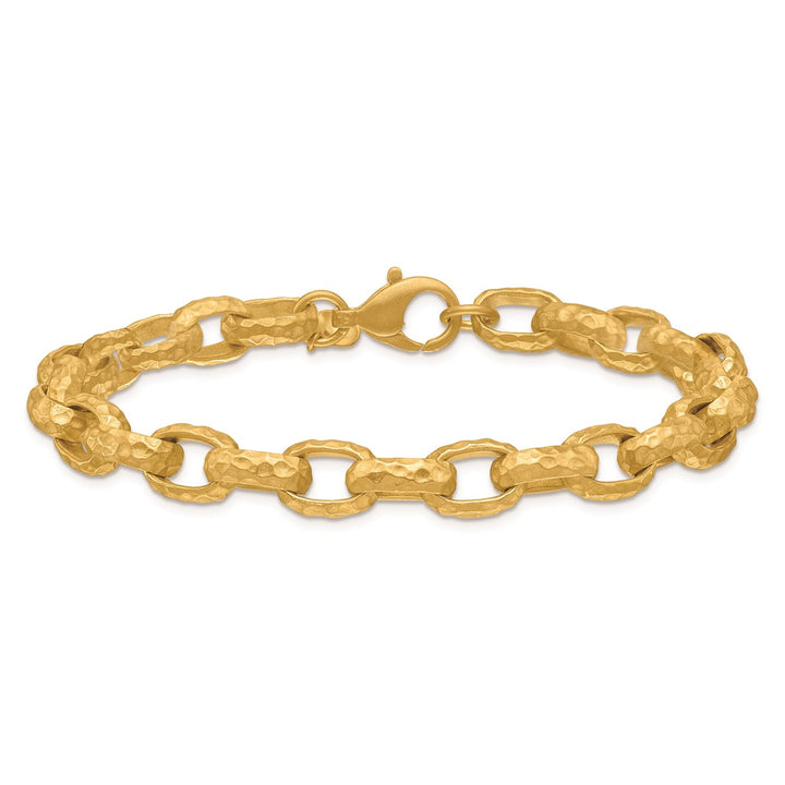 Gold 8mm Cable Necklace, 8"