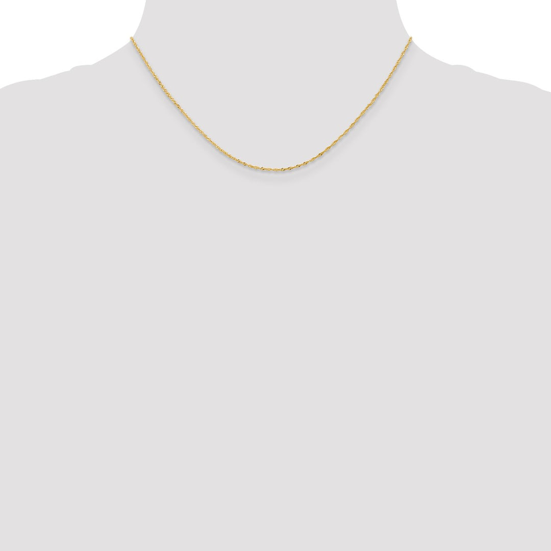 Gold 1.1mm Singapore Chain, 16