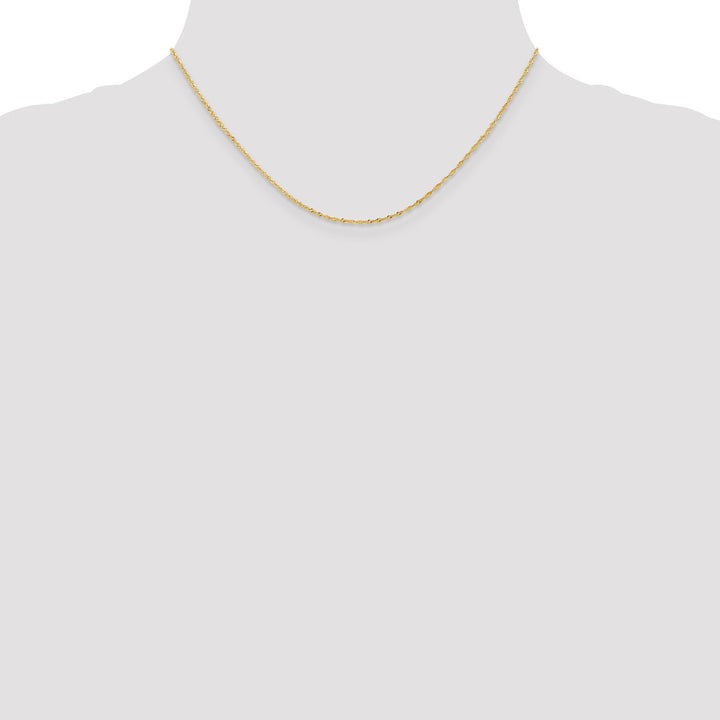 Gold 1.1mm Singapore Chain, 16"