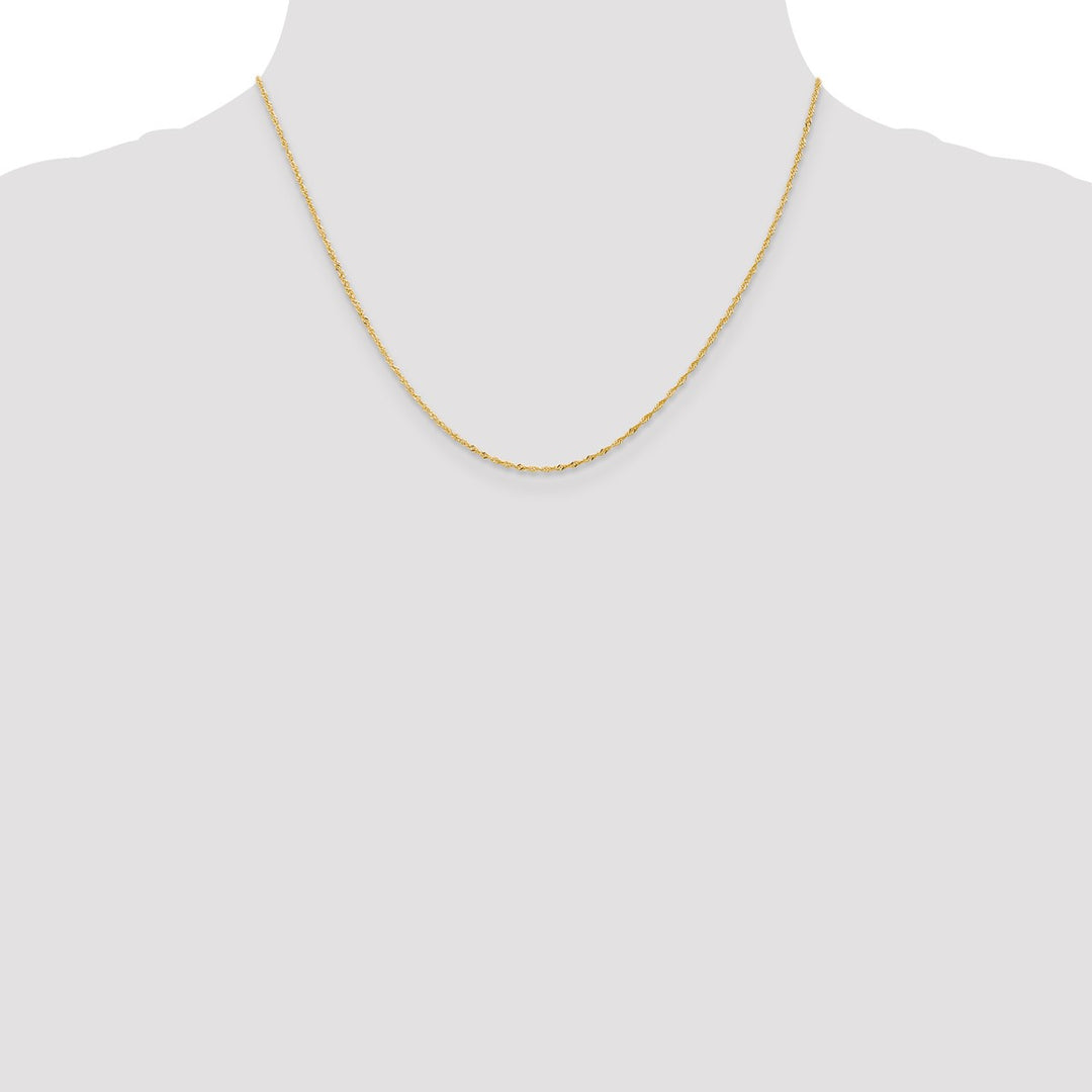 Gold 1.1mm Singapore Chain, 18