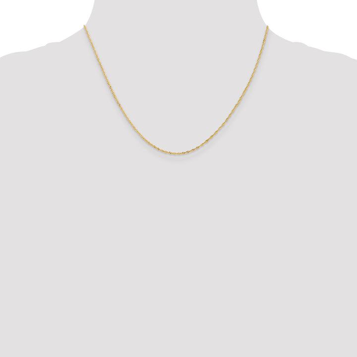 Gold 1.1mm Singapore Chain, 18"