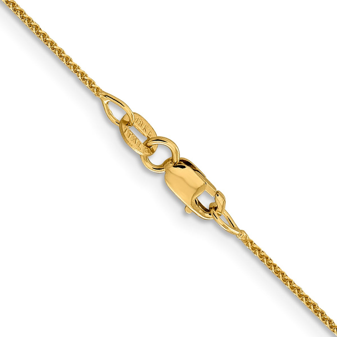 Gold 1mm Spiga (Wheat) Chain, 18