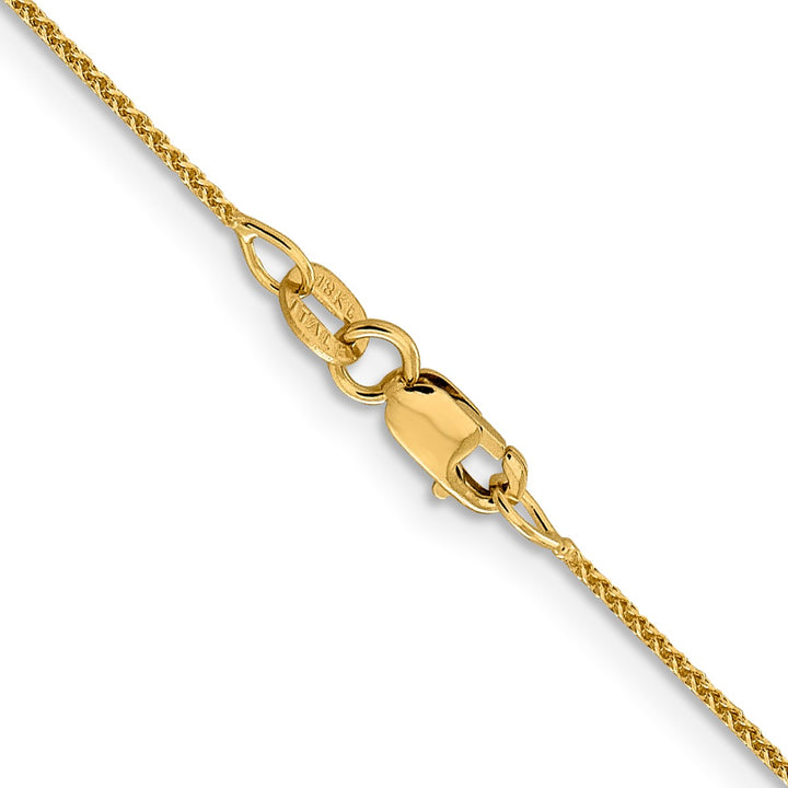 Gold 1mm Spiga (Wheat) Chain, 18"