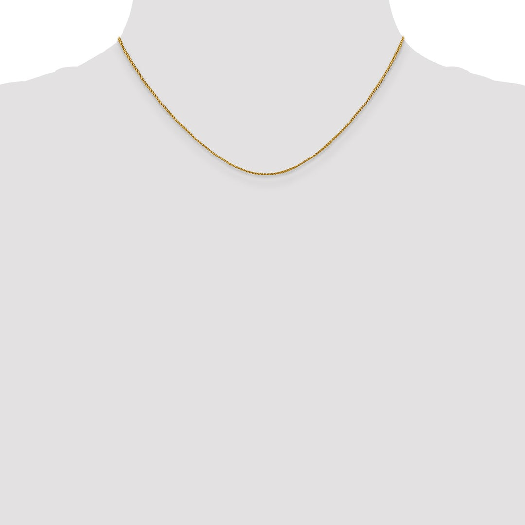 Gold 1mm Spiga (Wheat) Chain, 16