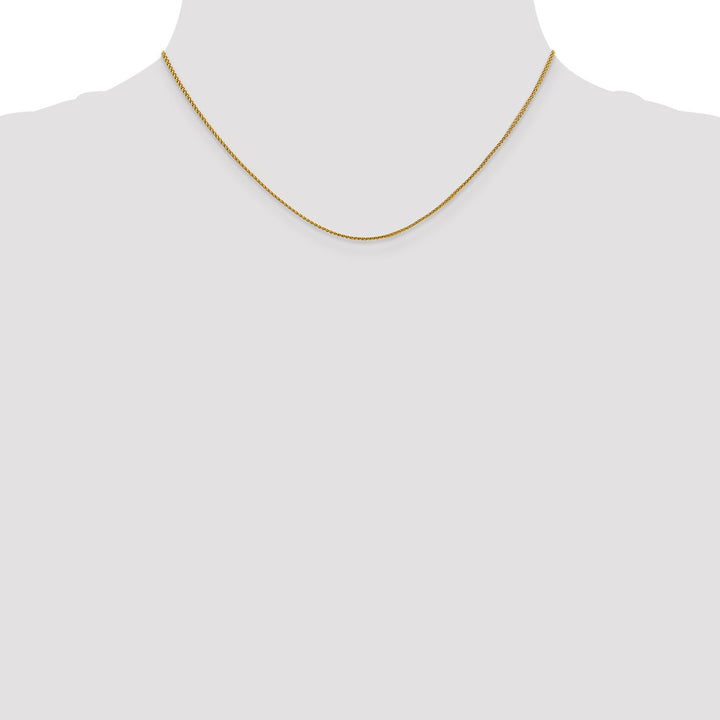 Gold 1mm Spiga (Wheat) Chain, 16"