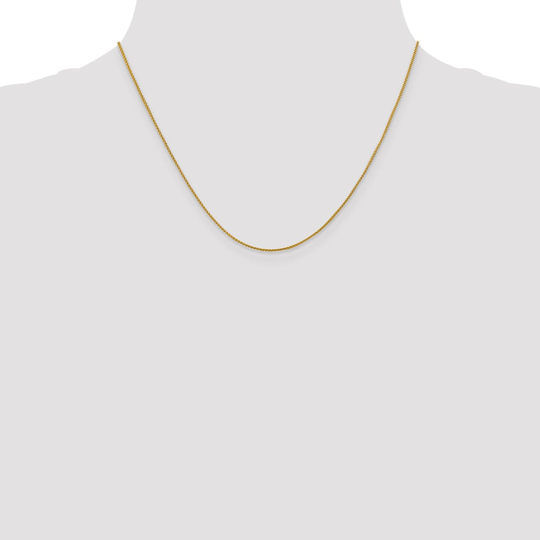 Gold 1mm Spiga (Wheat) Chain, 18