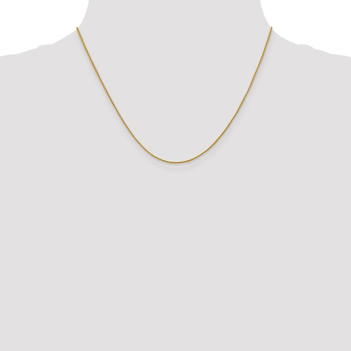 Gold 1mm Spiga (Wheat) Chain, 18"