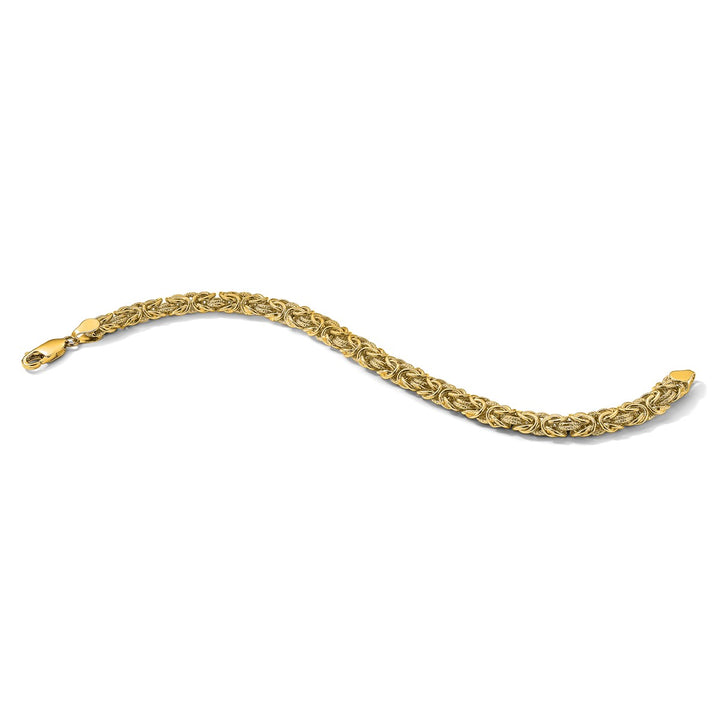 Gold 7.5mm Byzantine Bracelet, 7.5"