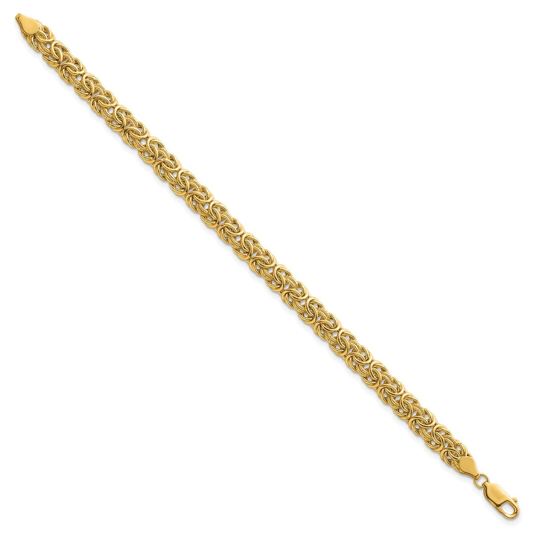 Gold 7.5mm Byzantine Bracelet, 7.5