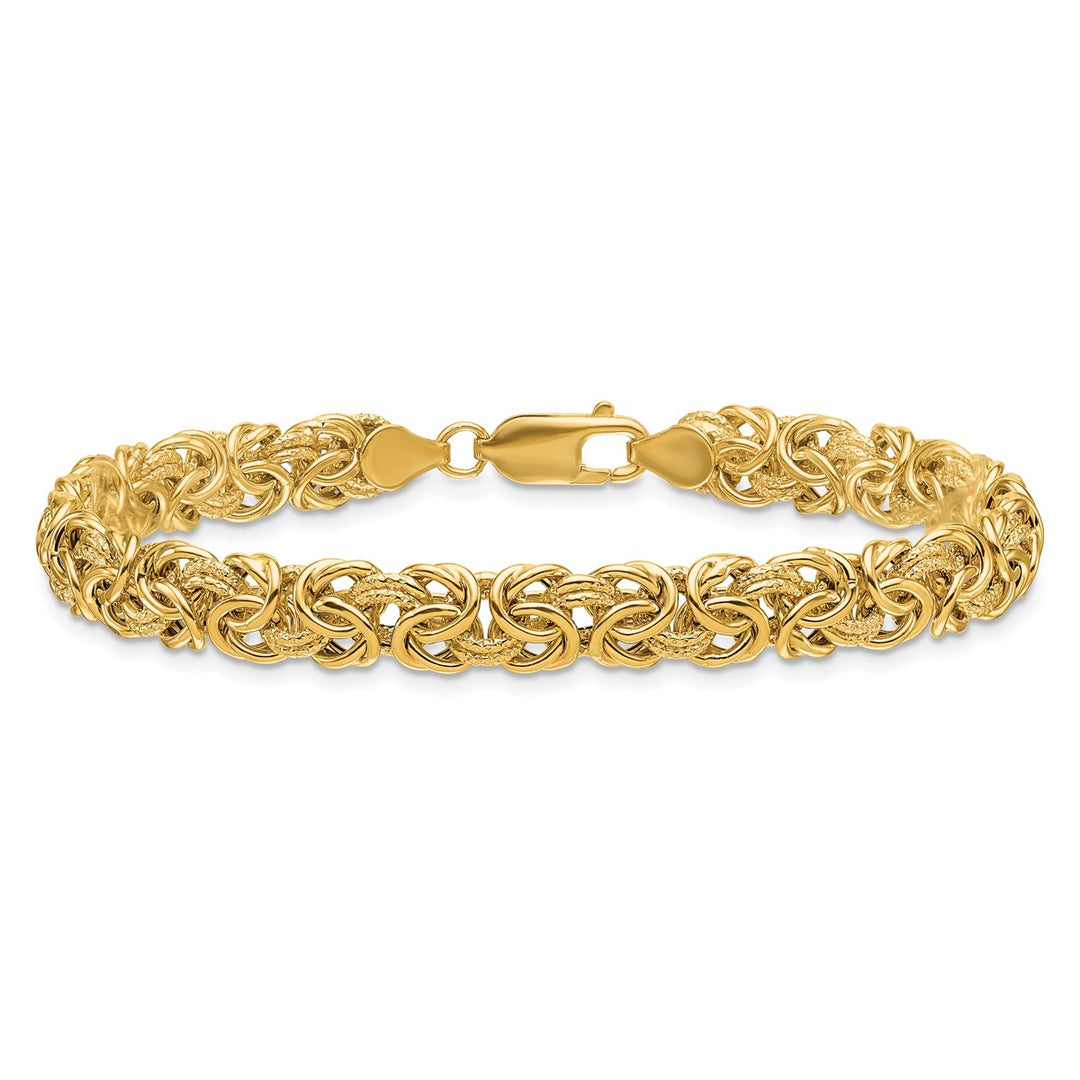 Gold 7.5mm Byzantine Bracelet, 7.5