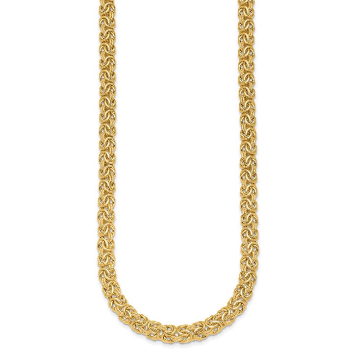 Gold 7.5mm Byzantine Necklace, 16.5"