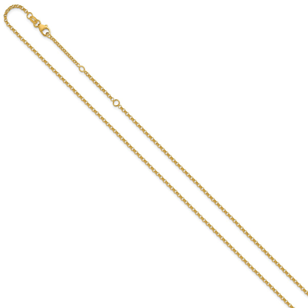 Gold 1.91mm Rolo Chain, 16