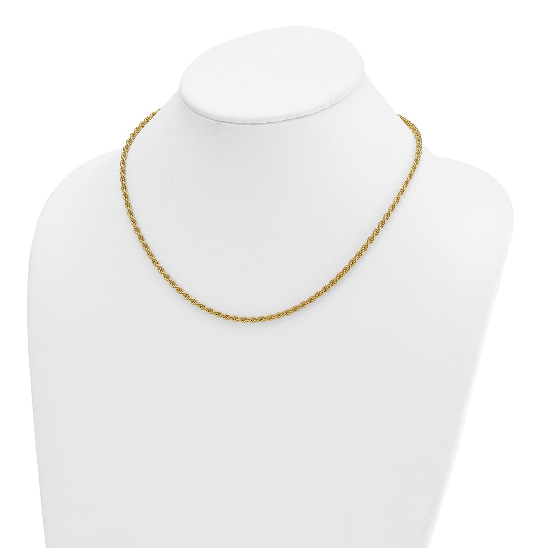 Gold 3.1mm Rope Chain, 18