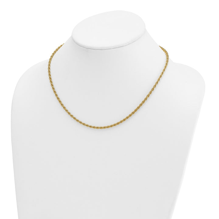 Gold 3.1mm Rope Chain, 18"