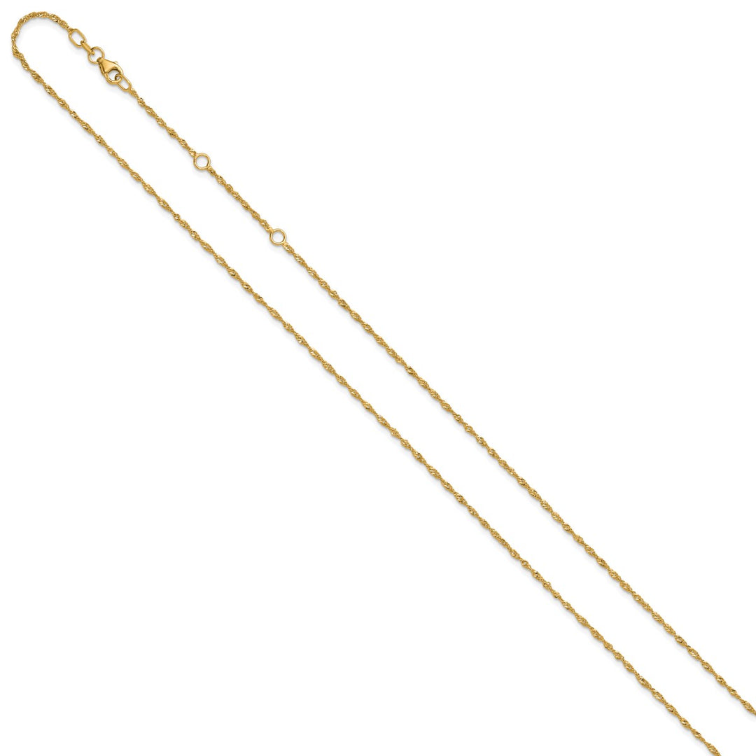 Gold 1.35mm Singapore Chain, 16