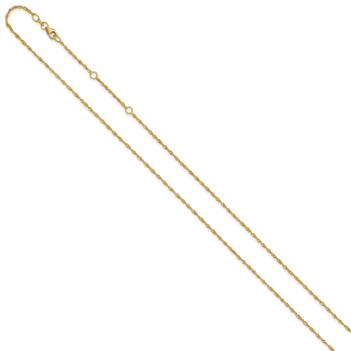 Gold 1.35mm Singapore Chain, 16"