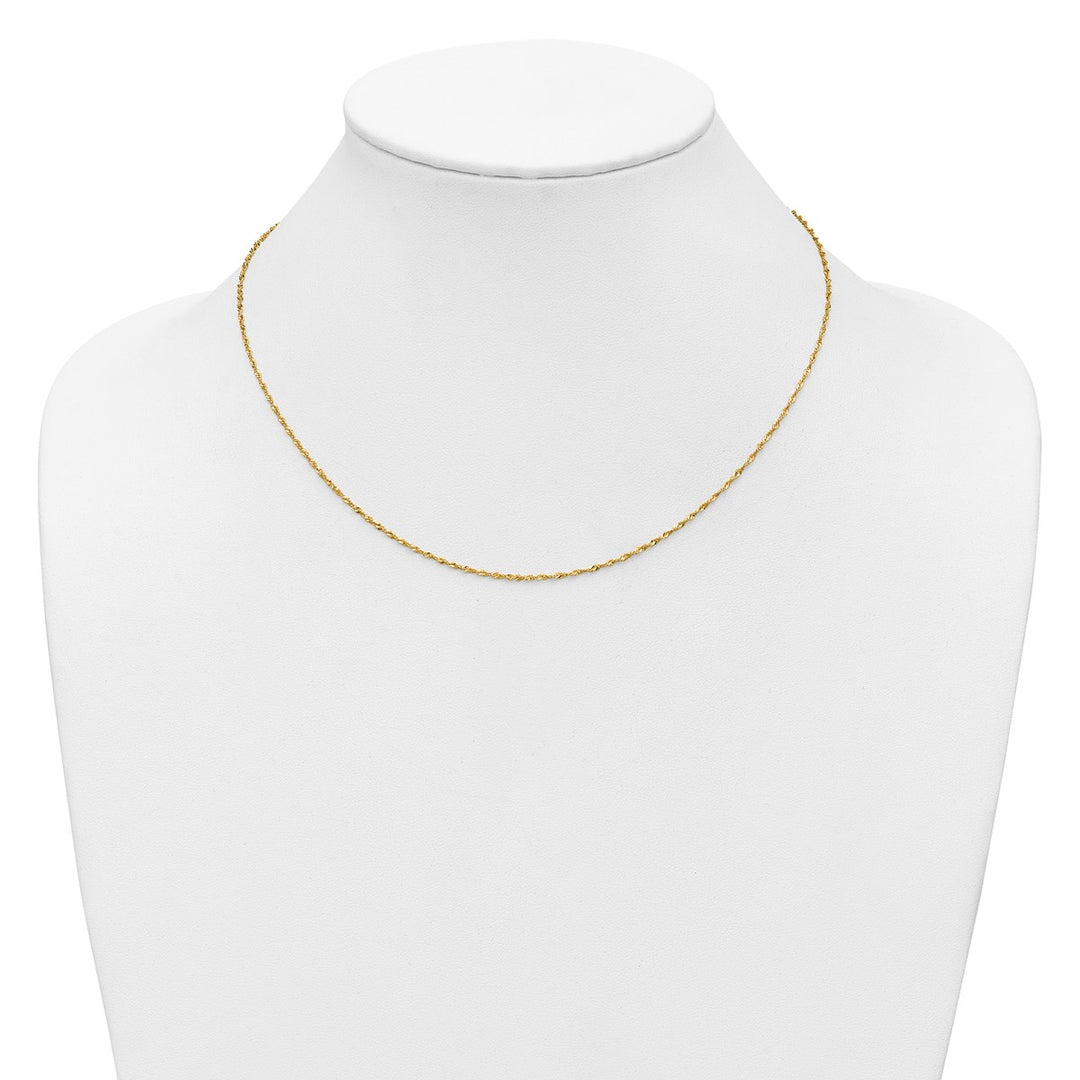 Gold 1.35mm Singapore Chain, 16
