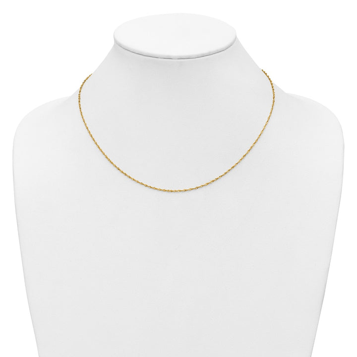 Gold 1.35mm Singapore Chain, 16"