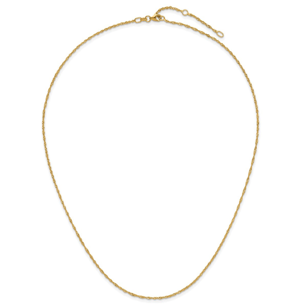 Gold 1.35mm Singapore Chain, 16