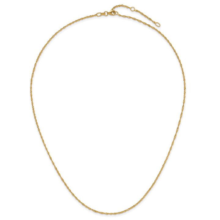 Gold 1.35mm Singapore Chain, 16"