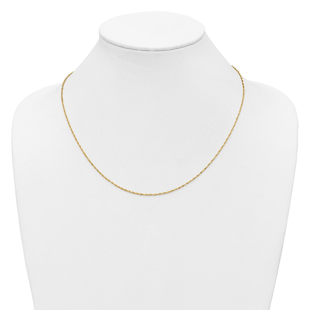 Gold 1.35mm Singapore Chain, 16