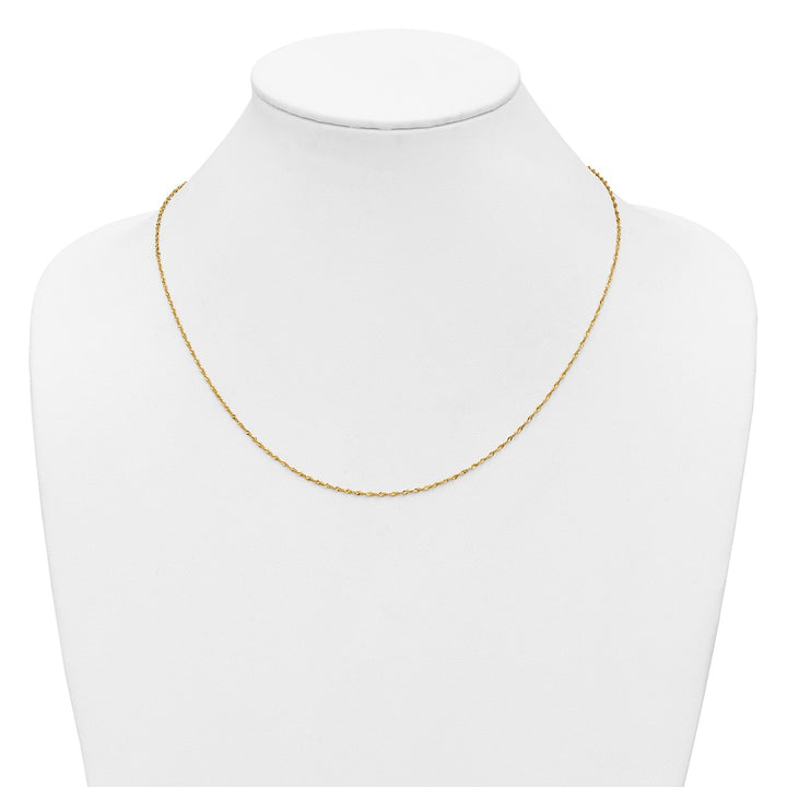 Gold 1.35mm Singapore Chain, 16"
