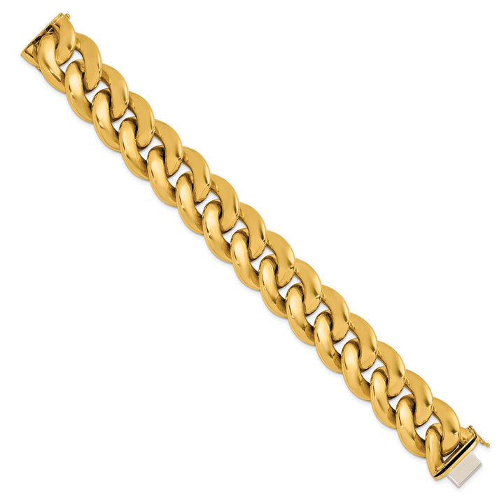 Gold 20.8mm Curb Bracelet, 8"