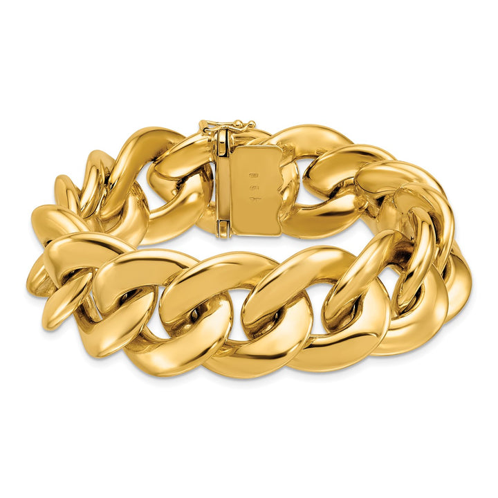 Gold 20.8mm Curb Bracelet, 8"
