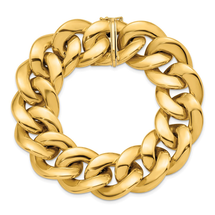 Gold 20.8mm Curb Bracelet, 8"
