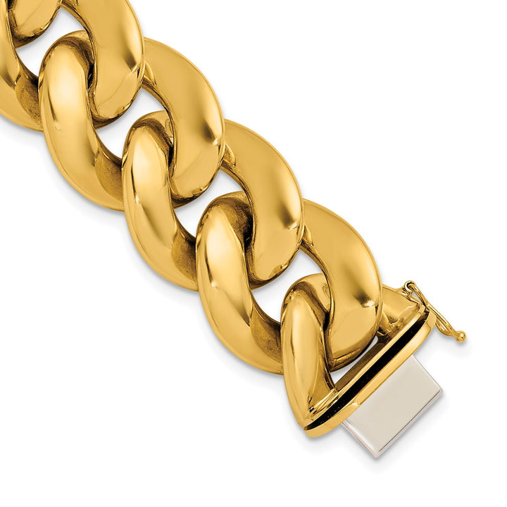 Gold 20.8mm Curb Bracelet, 8"