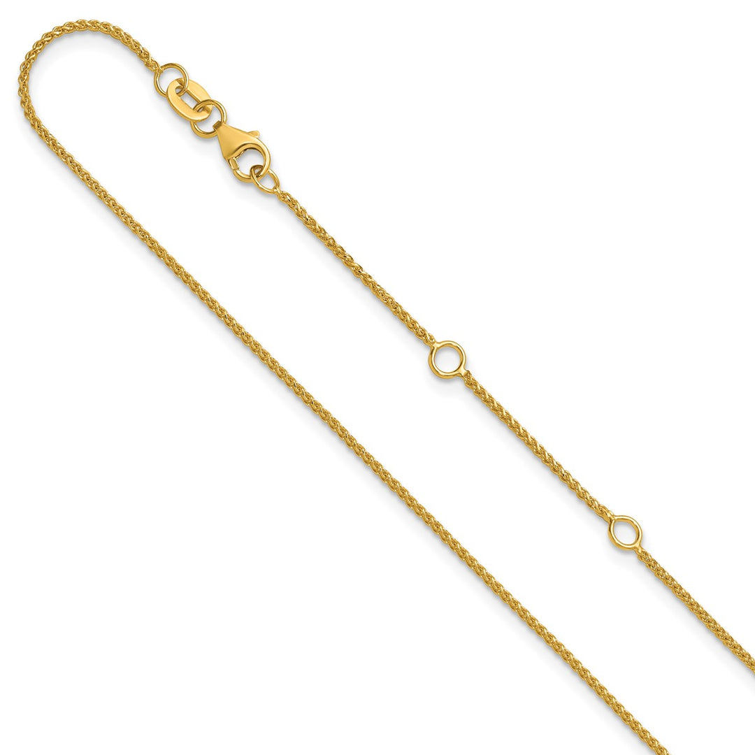 Gold 0.98mm Spiga (Wheat) Chain, 16"