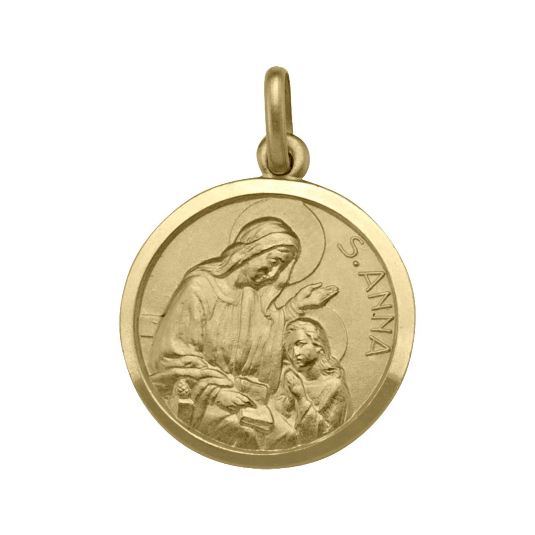 18K Gold Saint Francis of Assisi Medal Pendant