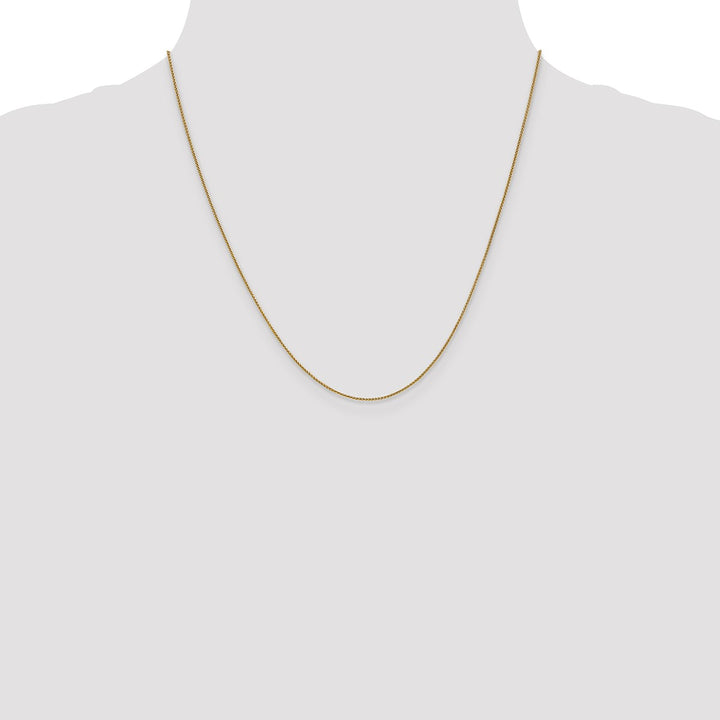 Gold 0.8mm Spiga (Wheat) Chain, 20"