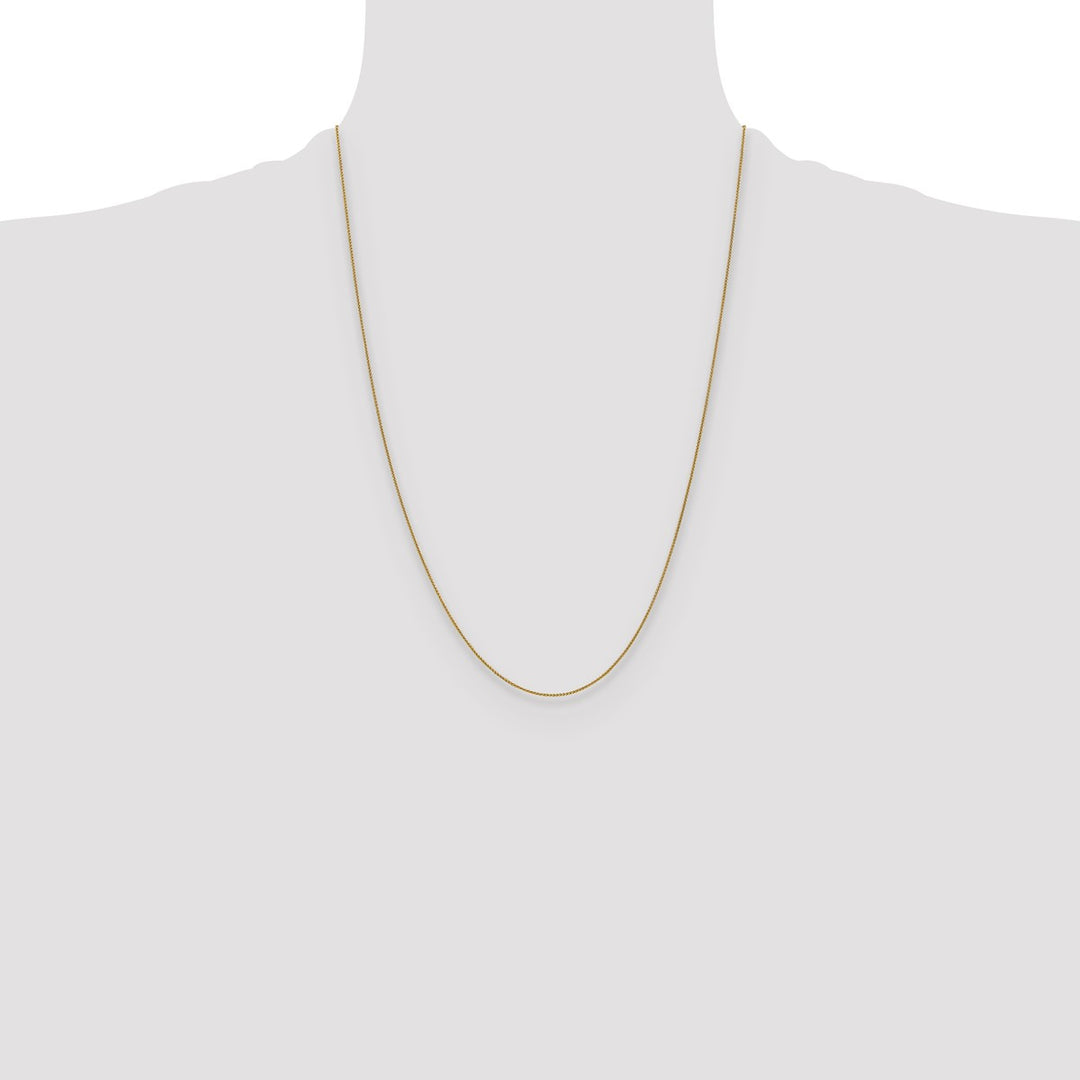 Gold 0.8mm Spiga (Wheat) Chain, 24