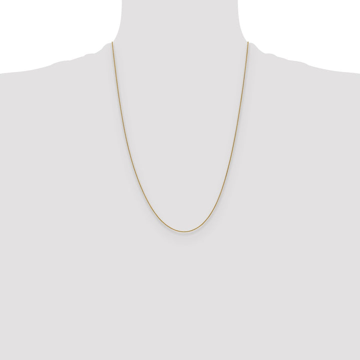 Gold 0.8mm Spiga (Wheat) Chain, 24"