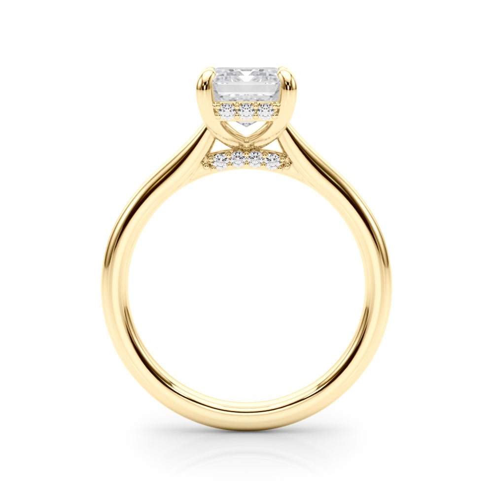 2.00CT 14K Emerald Cut Diamond Ring with Under - Halo of Diamonds - Engagement rings - Design Jewellers Edmonton
